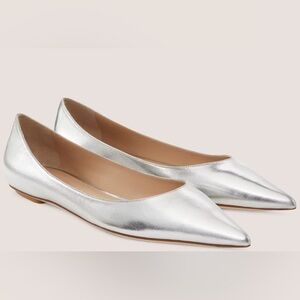 *SOLD eBay* Stuart Weitzman Emilia Ballet Flat in Silver - size 8